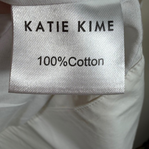 Katie Kime Yellow Daffodil Floral Tunic Dress White Contrast Trim Small Spring - Picture 13 of 14